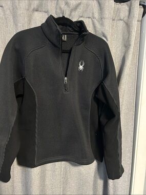 Spyder Black Quarter-Zip Performance Pullover